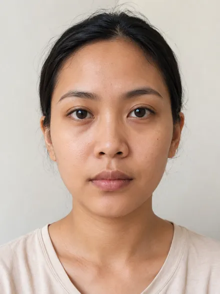 Contoh foto selfie untuk Skin Scan